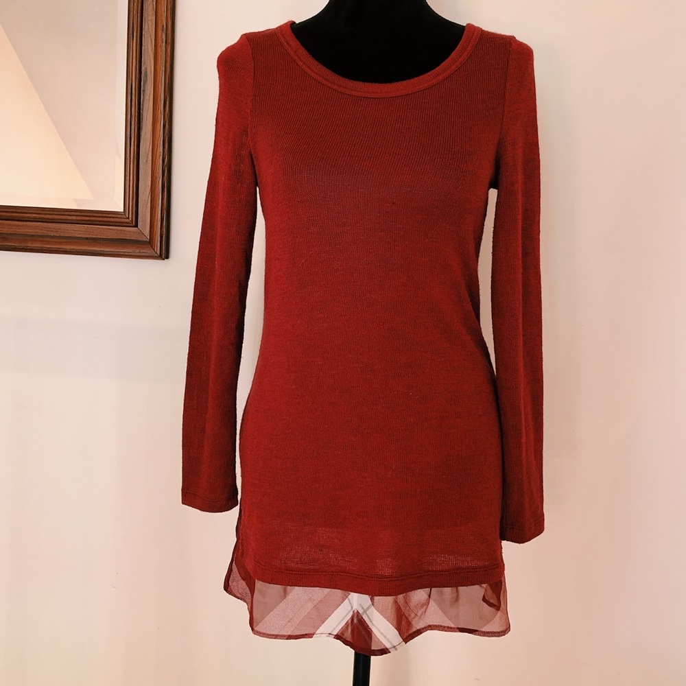 Burnt Orange Long Sweater/Tunic